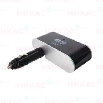 Разветвитель прикуривателя AVS CS312U 12/24V (на 3 выхода + USB) (EOL)