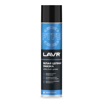 Смазка белая цепная c PTFE, 400 мл LAVR  Ln1741